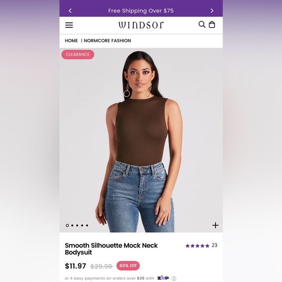 Brown bodysuit worn once! - Picture 4 of 5